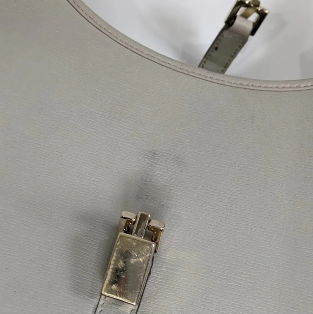🔥 Vintage GUCCI Jackie Hand Bag 🔥 In Dove Grey Leather - Picture 7 of 14